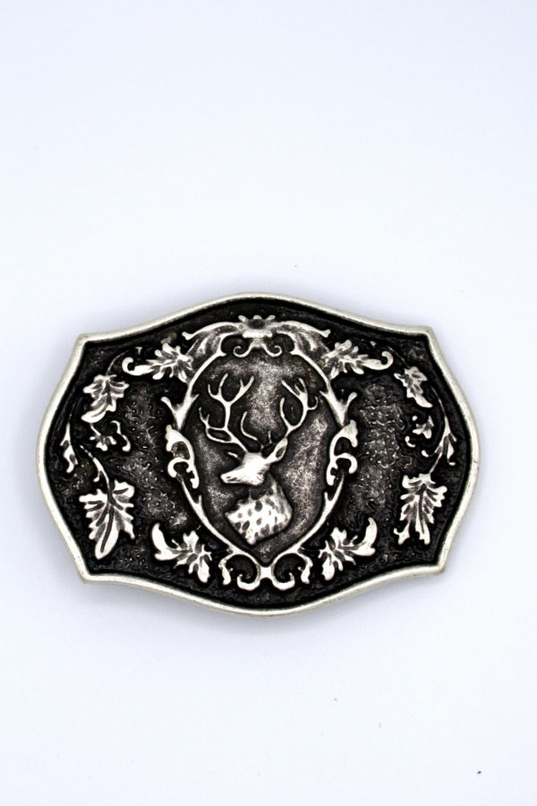 Belt Buckle Stag Head Cameo