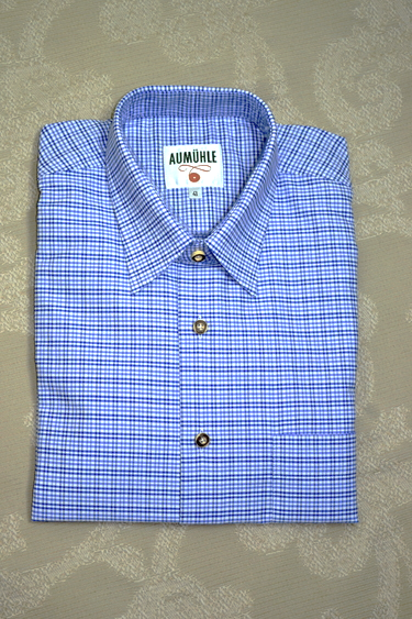 Men's Casual Shirt Two-Tone Blue Plaid
