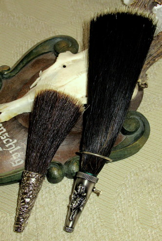 Gamsbart Badger Hair with Holder in 2 sizes $60 up