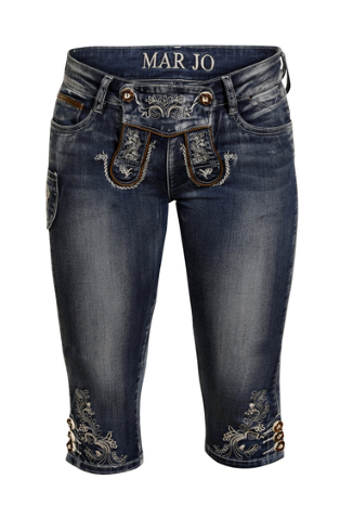Women's Denim Lederhosen Franziska