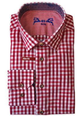 Men's Checkered Trachten Shirt Slim Fit - 4 colour choices