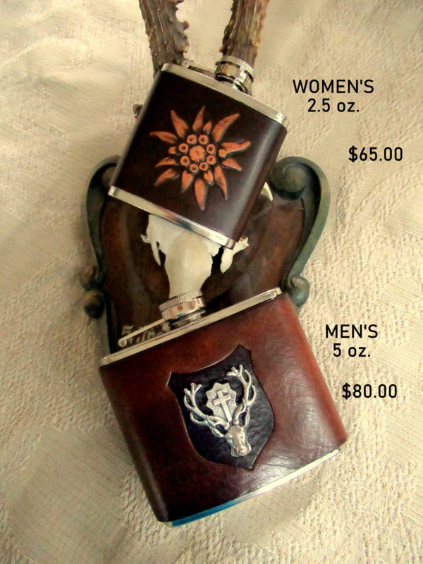 Schnapps Flask Men's 5 oz. or Women's 2.5 oz.