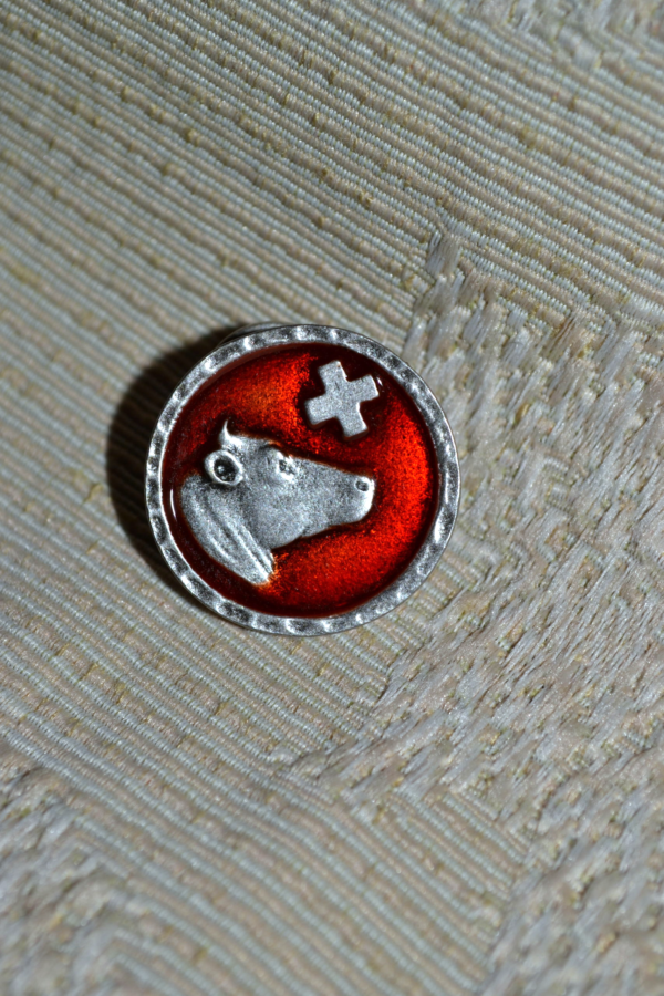 Hat or Lapel Pin Enameled Swiss Cow