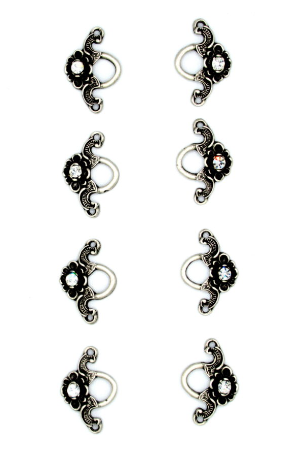 Dirndl Bodice Hooks Petite Posey with Clear Rhinestone