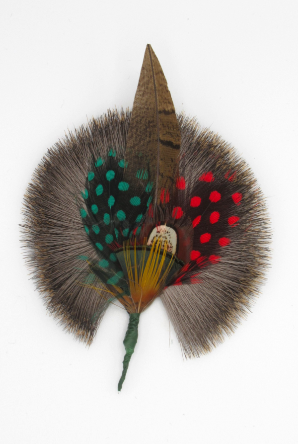 Hat Radl Deer Hair with Colourful Feathers