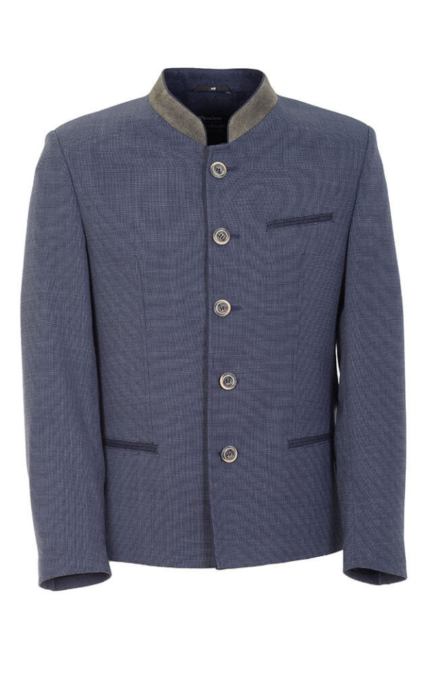 Men's Navy Woven Trachten Jacket Thomas by Allwerk