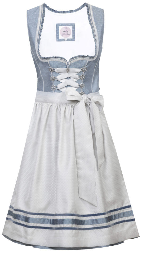 Dirndl Lexa Slate Blue and Silver by Marjo