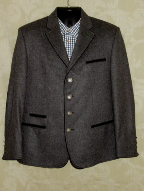 Men's Allwerk Jacket Sarstein Grey Wool/Poly