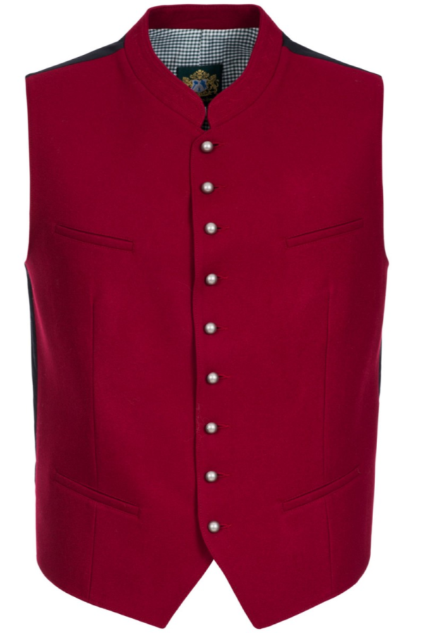 photo showing men's wool vest for bavarian costume trachten or oktoberfest