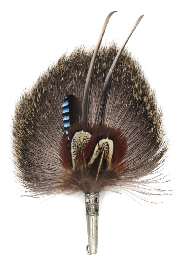 Hat Pin Deer Hair with Jay Feather