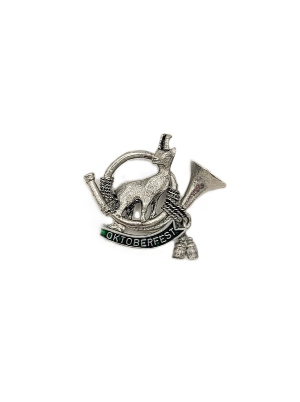 Oktoberfest Pin Hunting Horn with Gams