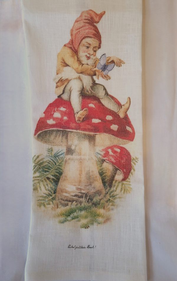 Linen Tea Towel in Choice of Four Vintage Prints