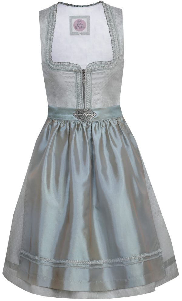 Dirndl Lara Soft Sage/Grey Green Longer Length by Marjo