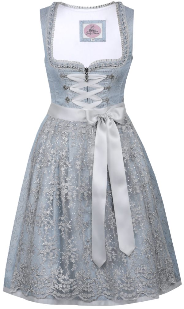 Dirndl Himmelkron Ice Blue/Silver Grey by Marjo