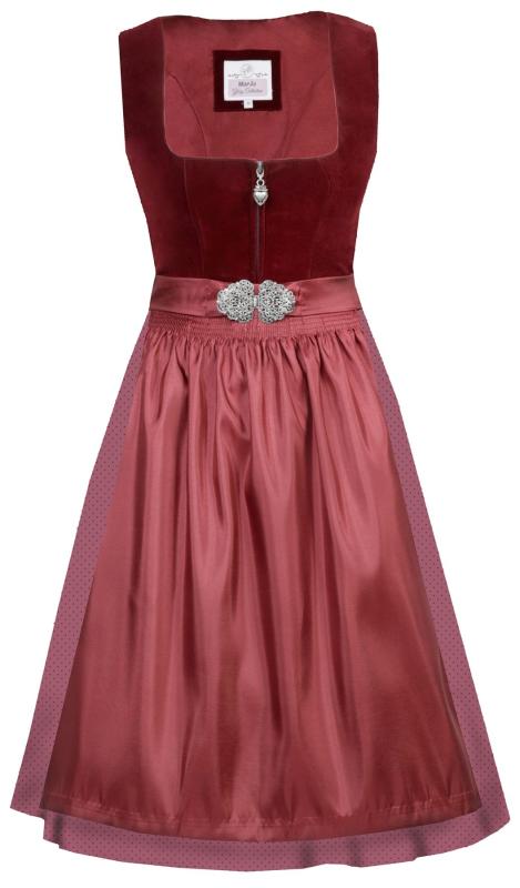 Dirndl Inka Burgundy with Red by Marjo