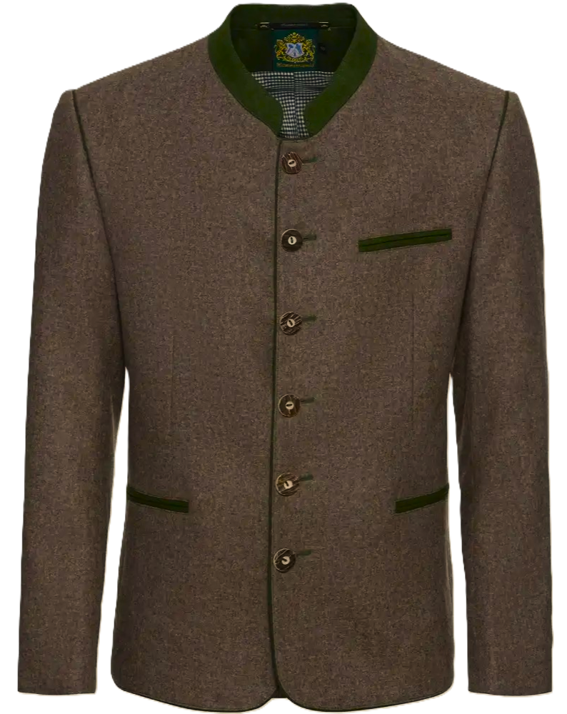 Men's Trachten Jacket Leo Dark Brown