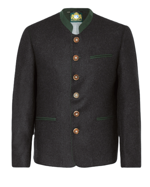 Men's Trachten Jacket Leo Dark Grey by Hammerschmid