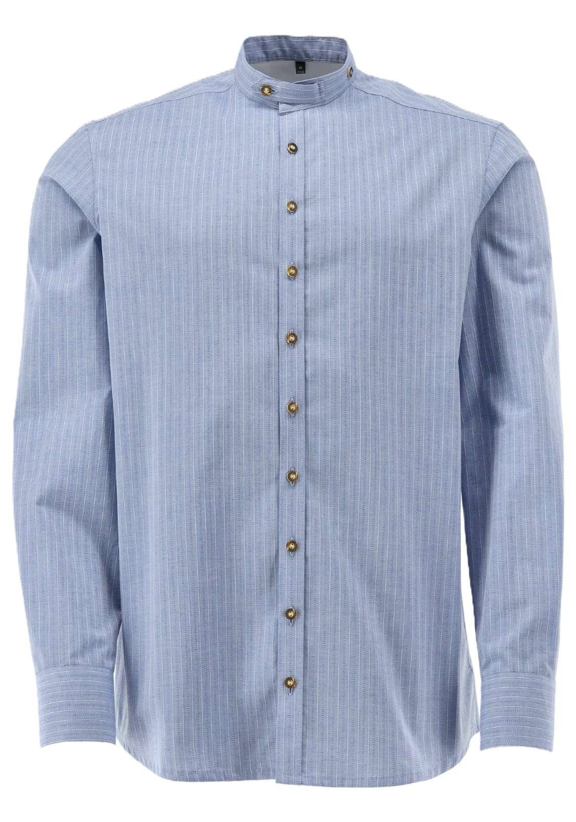 Men's Trachten Shirt Blue Chambray Stripe