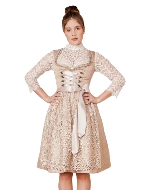 Dirndl Gerda Ivory Knee Length by Kruger