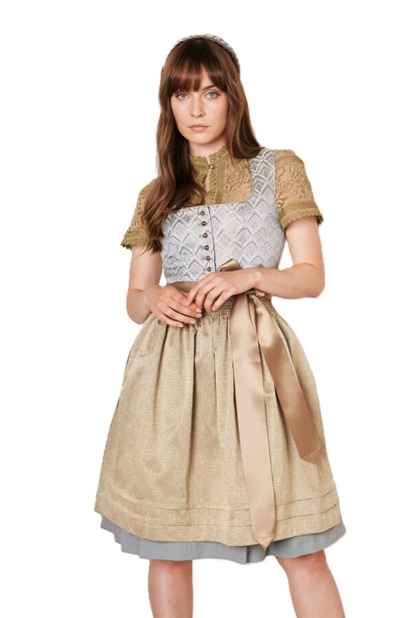 Dirndl Carsta Light Grey by Kruger  Size EU 48/US 18 only
