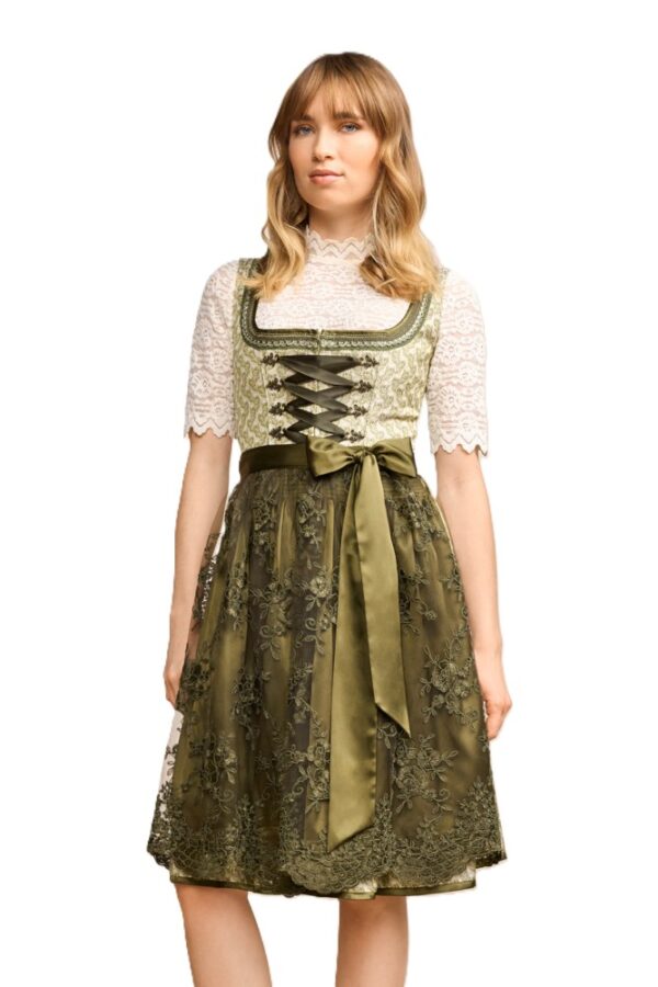 Dirndl Brynlee Olive Green by Kruger  Size EU 48/ US 18