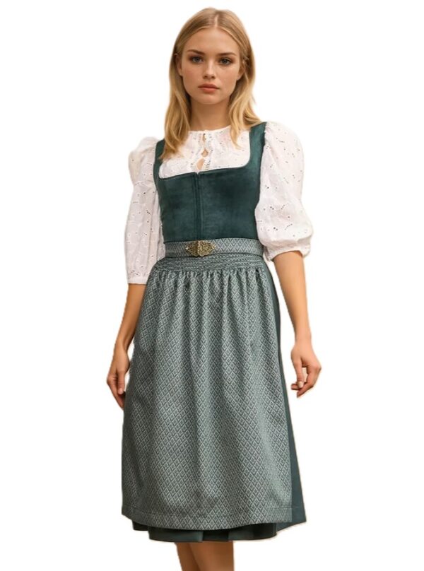 Dirndl Alisha Dark Green by Kruger Longer Length