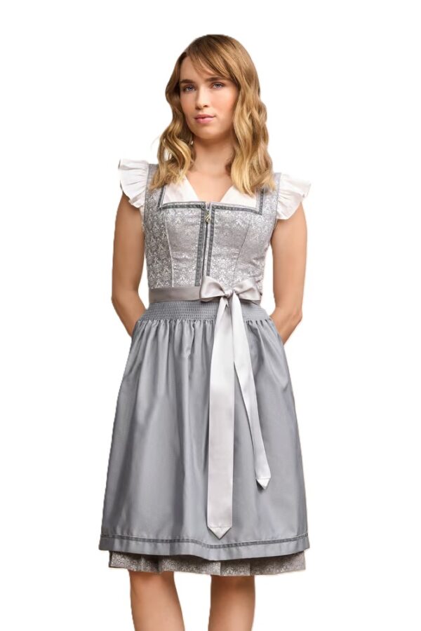 Dirndl Carissa Silver and Grey by Kruger Size 16 only