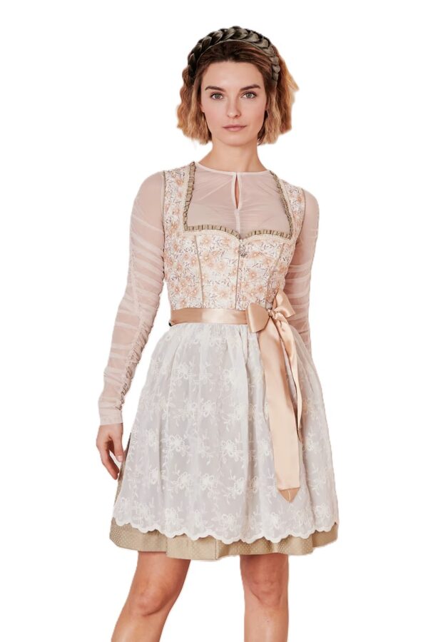 Dirndl Enisa Taupe Gold by Kruger *Mini Length*