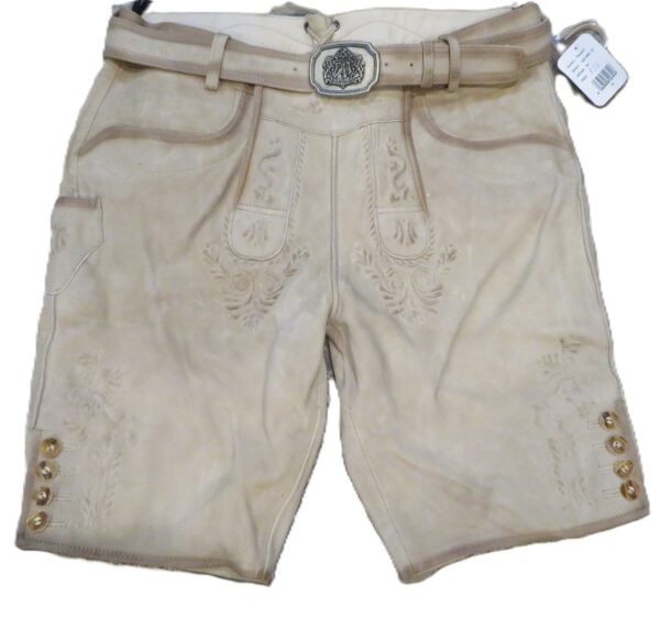 Men's Traditional Lederhose Shorts Parsdorf Cream
