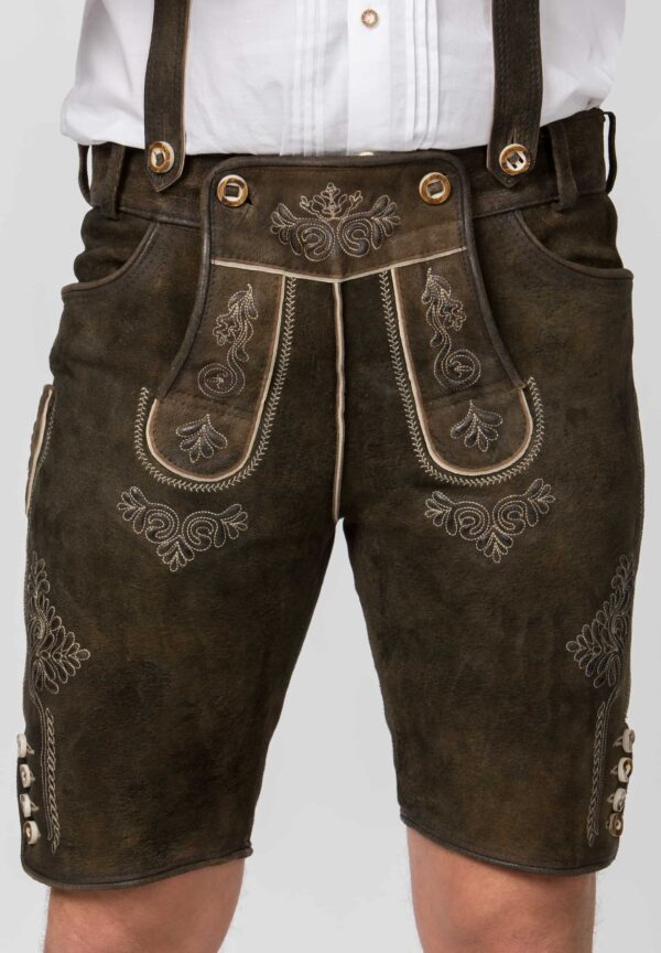 Men's Traditional Lederhosen Shorts with Suspenders by Stockerpoint