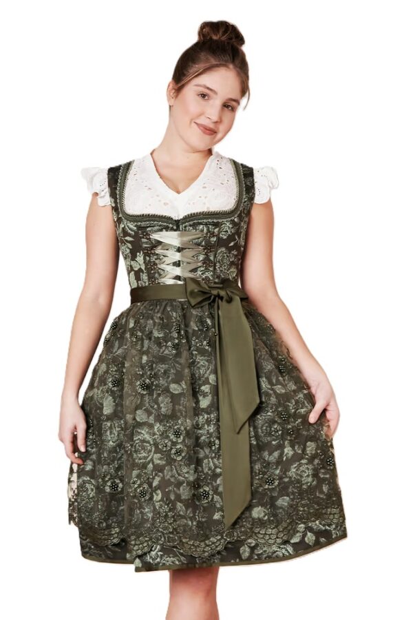Dirndl Heike Deep Olive Green by Kruger