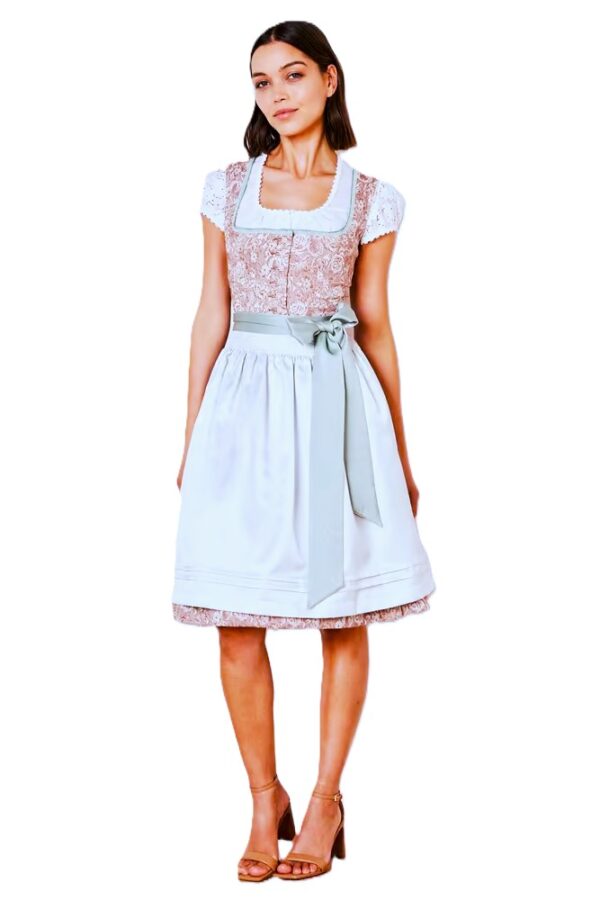 Dirndl Nami Deep Rose with Green by Kruger